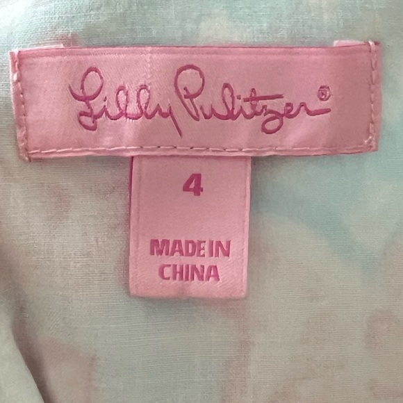 Lilly Pulitzer Pink & Turquoise Lace Up Dress with Lobster Print Women’s Size 4 - Picture 12 of 12